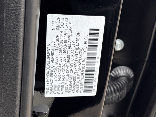 2023 Honda Ridgeline Black Edition