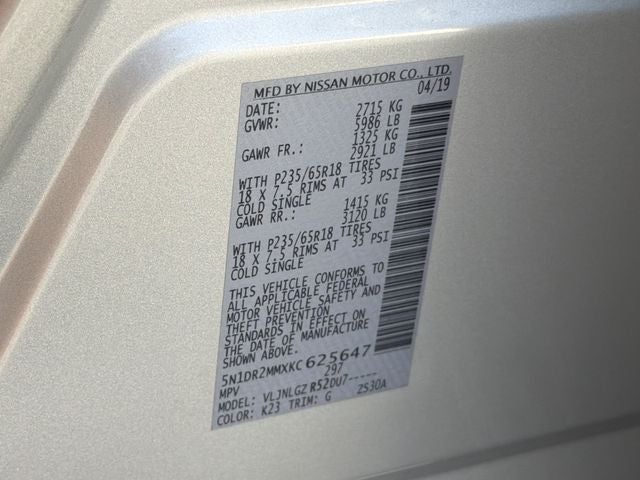2019 Nissan Pathfinder SL