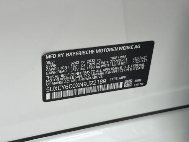 2022 BMW X6 xDrive40i