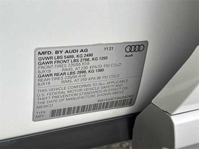 2022 Audi Q5 45 S line Premium quattro